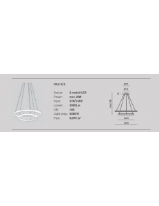Iole lampadario medio oro o bianco camera led 40w anelli regolabili luce calda dimmerabile 2