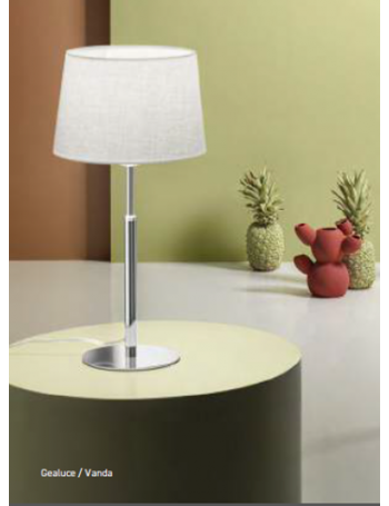 Vanda lumetto armonioso diffusore paralume bianco E27 camera da letto