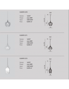Cleofe lampadario conico penisola cucina vetro bianco ocra ambra cobalto 2