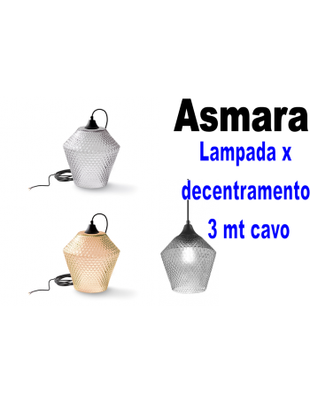 Asmara lampada x decentratamento da 3 a 12 luci x diffusori vetro Trasparente Ambra Fume
