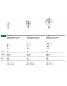 Lampadina LED 12w E27 3000k vetro specchiato argento 1521 lumen 2