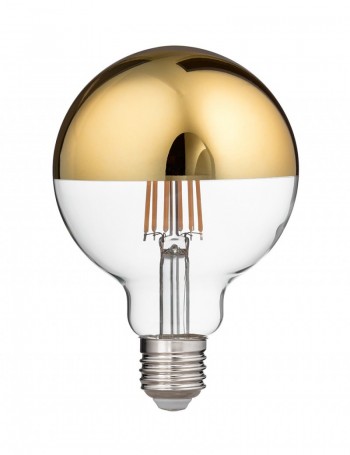 Lampadina LED 12w E27 3000k vetro specchiato oro 1521 lumen