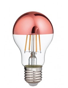 Lampadina LED 8w E27 goccia 3000k vetro specchiato rame 1000 lumen