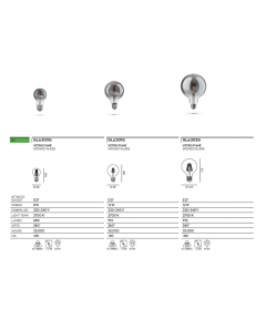 Lampadina LED 12w globo E27 3000k vetro fumee 910 lumen 2