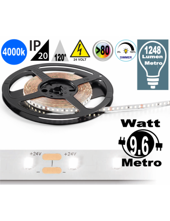 Stricia LED 9.6w 4000k bobina dimmerabile IP20 adesiva flessibile 140 led metro