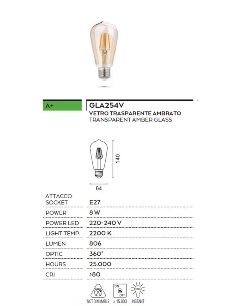 Lampadina LED vintage stella