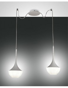 Apollo lampada decentrabile vetro soffiato bianco E27 vetro soffiato