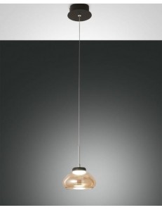 Arabella pendel ambra sospensione LED 8w dimmerabile