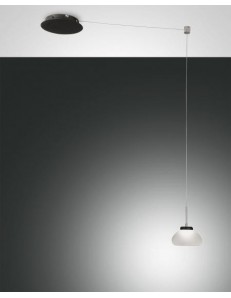 Arabella pendel vetro bianco decentrabile LED 8w dimmerabile