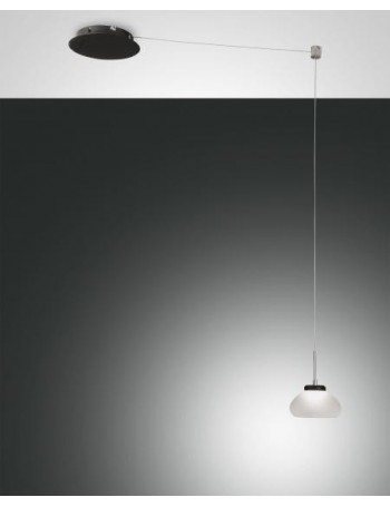 Arabella pendel vetro bianco decentrabile LED 8w dimmerabile