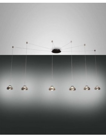 Arabella lampada decentrabile LED 48w dimmerabile 6 diffusori fume