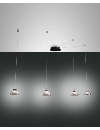 Arabella lampada decentrabile LED 48w dimmerabile 4 diffusori fume