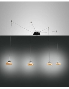 Arabella lampadario decentrabile LED 32w dimmerabile 4 diffusori bianchi