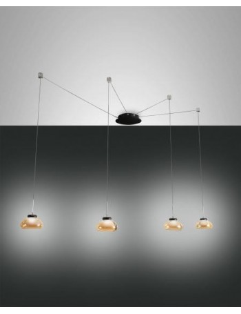 Arabella lampadario decentrabile LED 32w dimmerabile 4 diffusori bianchi
