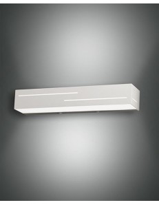 Banny applique LED rettangolare metallo bianco biemissione 18w