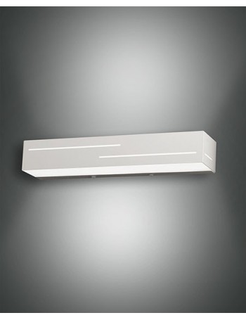 Banny applique LED rettangolare metallo bianco biemissione 18w