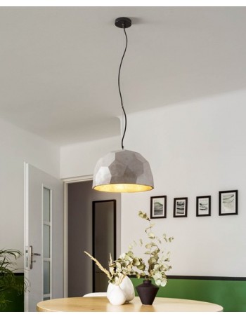 Bloom sospensione cucina cupola cemento E27 Ø35