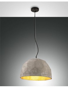 Bloom sospensione cucina cupola cemento E27 Ø35 2