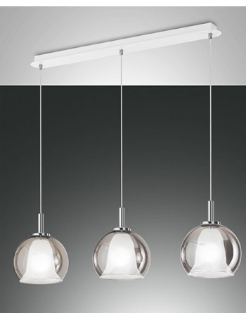Bretagna lampadario barra 3 diffusori fumee vetro borosilicato