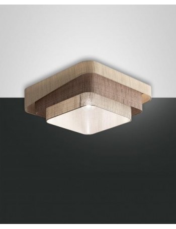 Camargue plafoniera moderna quadrata tessuto sfumature beige Camargue plafoniera moderna quadrata tessuto sfumature beige