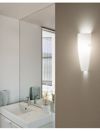 Dedalo applique conico moderno vetro bianco