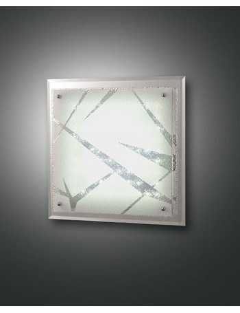 Galaxy plafoniera quadrata LED 12w vetro serigrafato luce naturale corridoio