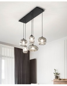 Gillis lampadario da soggiorno grappolo variforma con diffusori fume