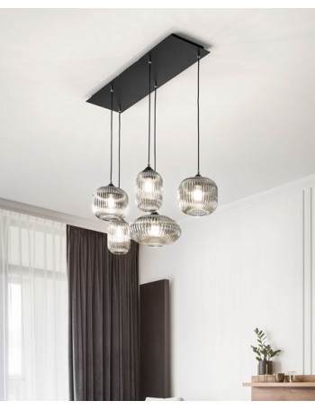Gillis lampadario da soggiorno grappolo variforma con diffusori fume