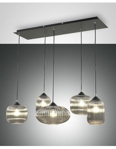 Gillis lampadario da soggiorno grappolo variforma con diffusori fume 2