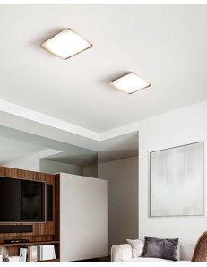 Hugo lampada soffitto LED 24w quadrata dimmerabile sabbia
