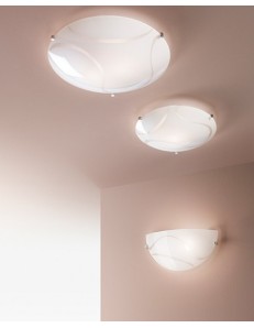 FABAS LUCE: Magma plafoniera Ø30 vetro bianco rotonda in offerta 2