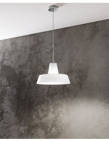 Palinuro lampadario per cucina in metallo vetro bianco