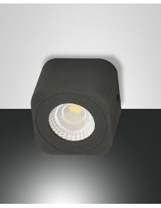 Palmi lampada soffitto spot led 6w antracite quadrato