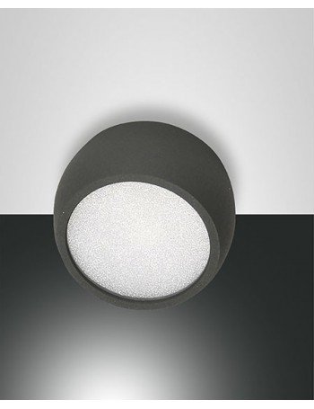 Vasto lampada soffitto spot led 7w antracite rotondo