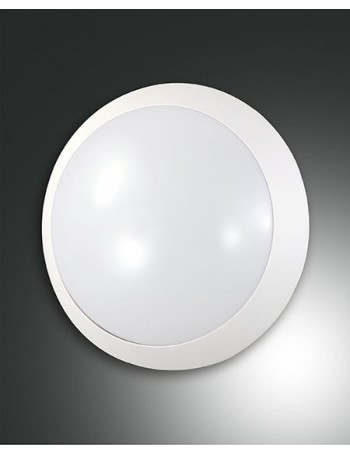 Wigton IP65 plafoniera rotonda policarbonato bianco E27