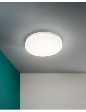 Trigo IP65 Plafoniera LED 27w sensore presenza Ø28 esterno bianco 