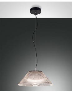 Salento lampadario per cucina in vetro fumee E27