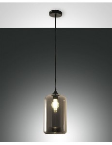 Silo cilindro lampada vetro soffiato cucina fumee E27 2