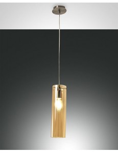 Sintesi pendel lampada vetro borosilicato cucina ambra E27