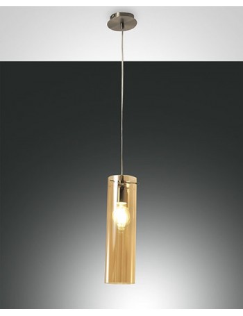 Sintesi pendel lampada vetro borosilicato cucina ambra E27