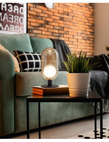 Gubbio lumetto led 3w ambra vetro borosilicato
