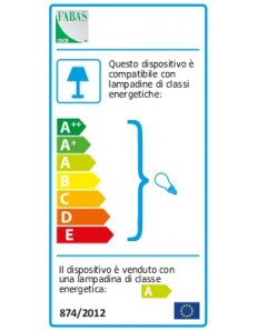 Gubbio lampada comodino led 3w vetro borosilicato fumee 2
