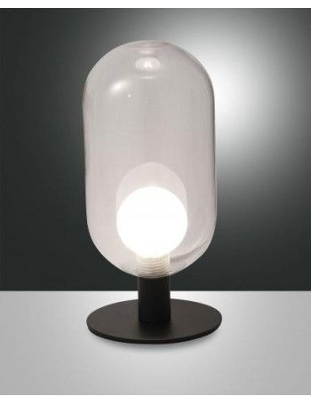 Gubbio lampada comodino led 3w vetro borosilicato trasparente