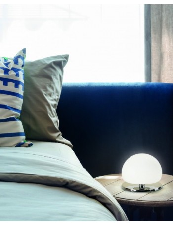 Morgana abat jour LED  3w bianca con base cromata touch
