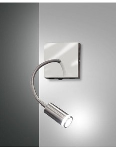 Portici lampada flessibile comodino lettura nickel 2
