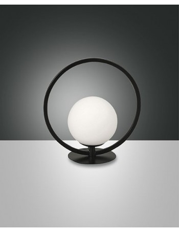 Sirio lampada LED 6w rotonda nera minimal