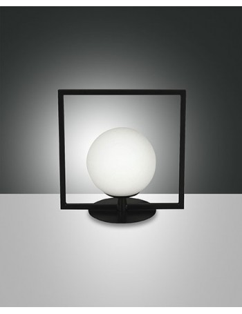 Sirio abat jour LED 6w quadrata nera minimal