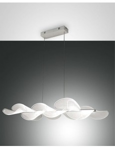 Sylvie lampadario LED 40w dimmerabile rettangolare design bianco