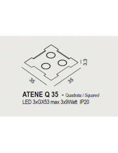 EXCLUSIVE LIGHT by promoIngross: ATENE Plafoniera 3 luci LED GX53 quarata metallo bianco in offerta 2