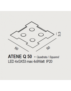 EXCLUSIVE LIGHT by promoIngross: ATENE Plafoniera 4 luci LED GX53 quarata metallo bianco in offerta 2